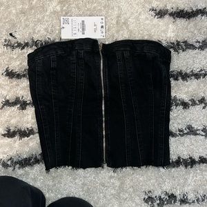 Zara Corset Denim Top